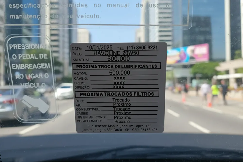 Etiqueta para troca de óleo - imagem 2 Etiqueta para troca de óleo - imagem 2