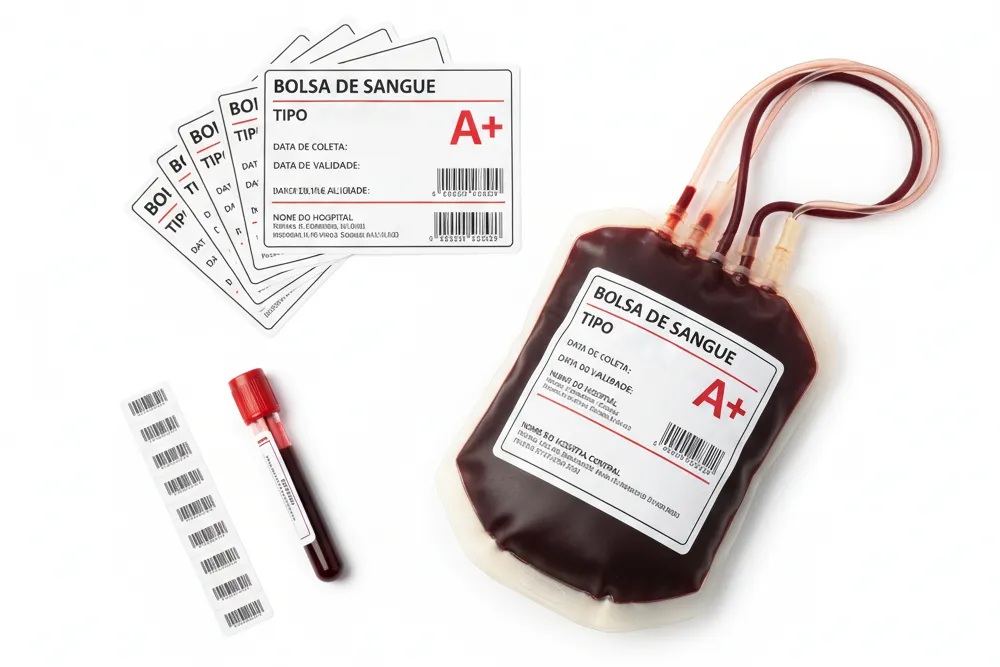 Etiqueta de Identificação para Bolsa de Sangue - imagem 1 Etiqueta de Identificação para Bolsa de Sangue - imagem 1