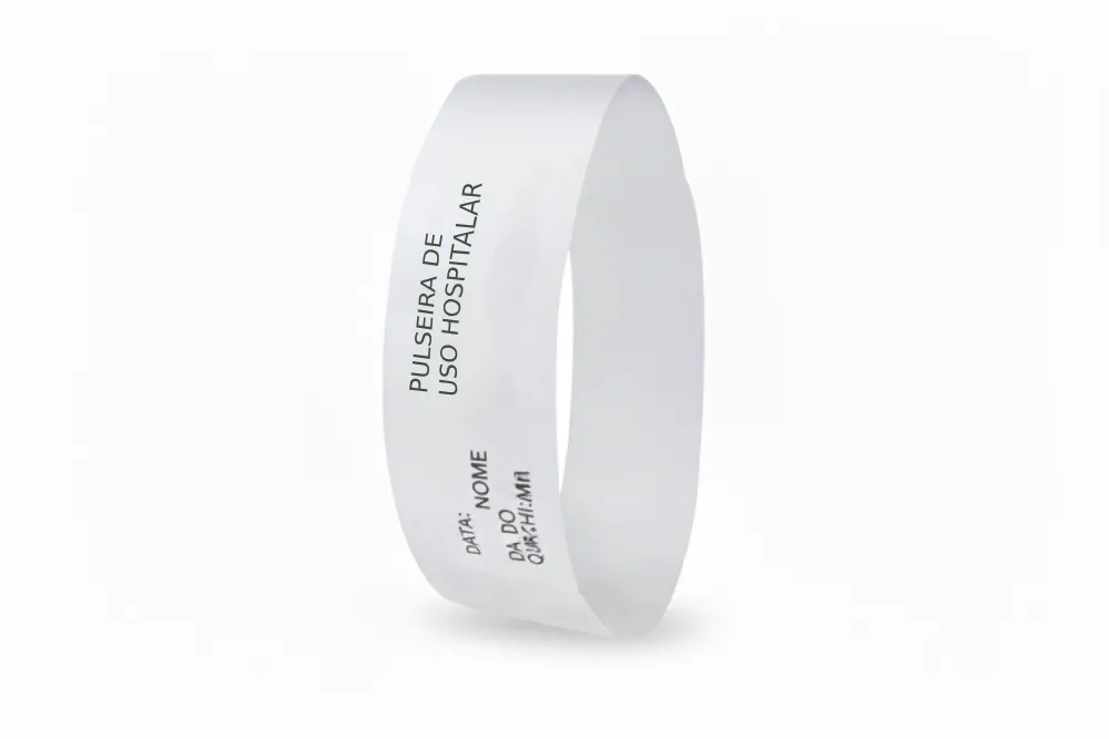 Pulseira de identificação hospitalar biodegradável - imagem 1 Pulseira de identificação hospitalar biodegradável - imagem 1